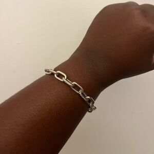 David Yurman DY Madison Sterling Silver bracelet Size large 8.5mm